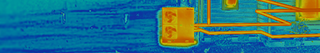 close thermal image of house and centrus unit