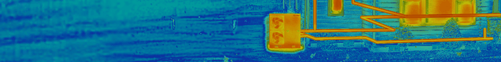 close thermal image of house and centrus unit