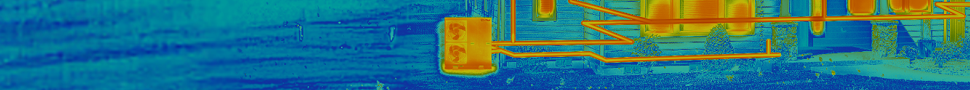 close thermal image of house and centrus unit
