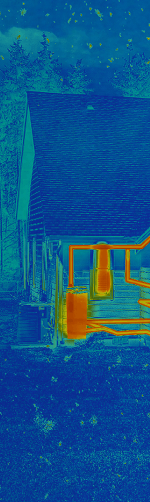 close thermal image of house and knight unit