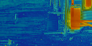 close thermal image of house and knight unit