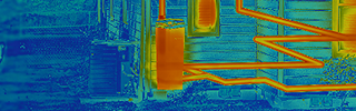 close thermal image of house and knight unit