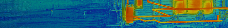 close thermal image of house and knight unit